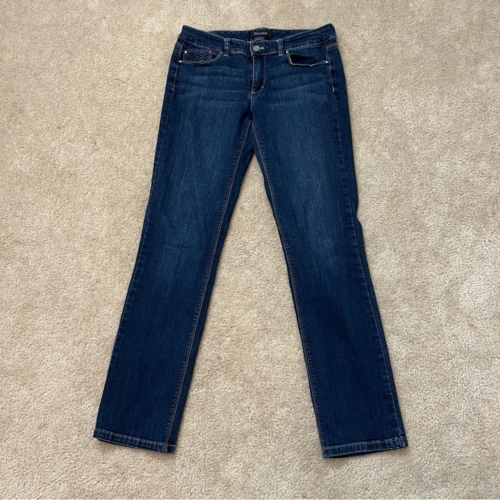 White House Black Market Dark Blue Straight Leg Jeans